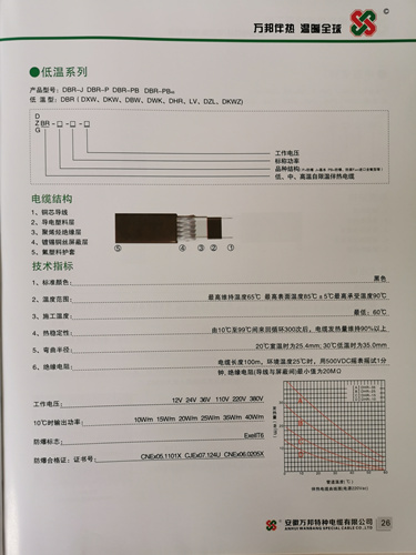 安徽萬(wàn)邦特種電纜，伴熱電纜，中溫系統(tǒng)